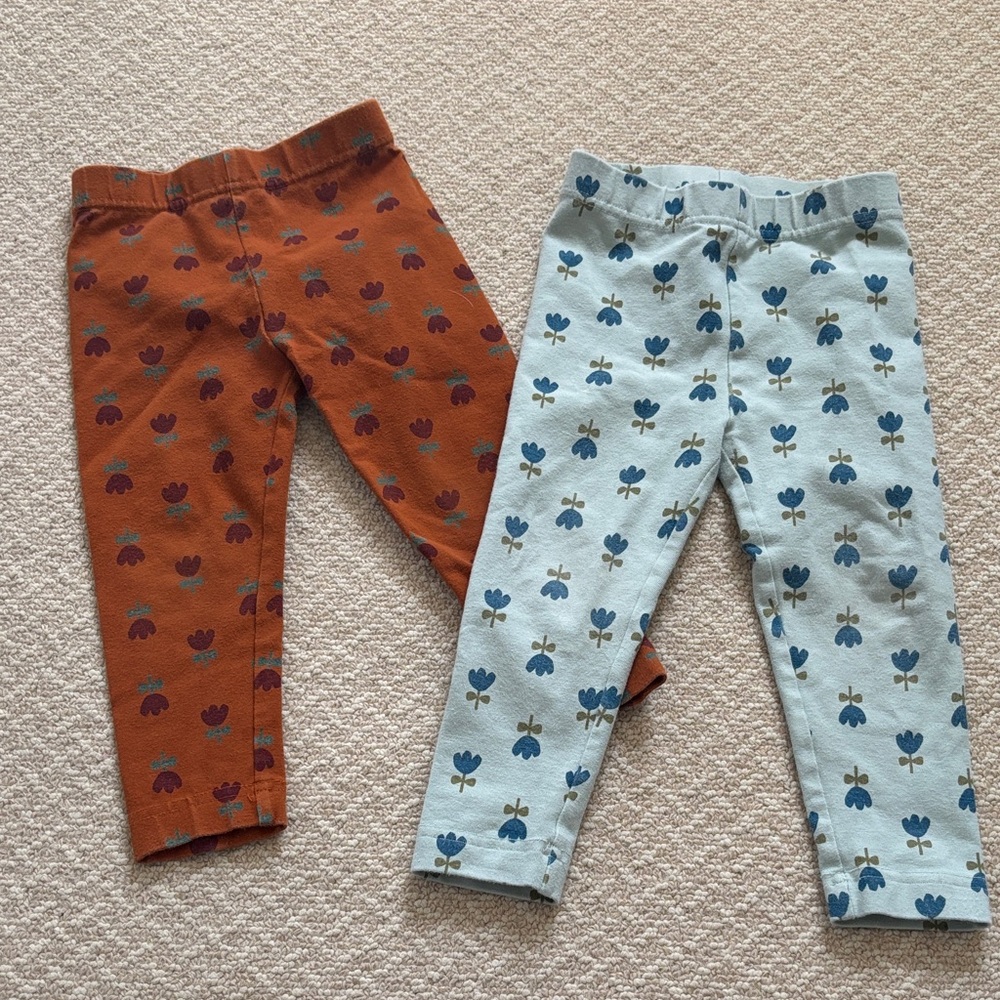Hanna Andersson floral leggings (2T)